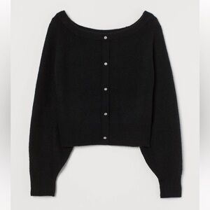 H&M cropped cardigan w/ shiny buttoned